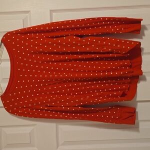 Old Navy Red Waffle Knit Top